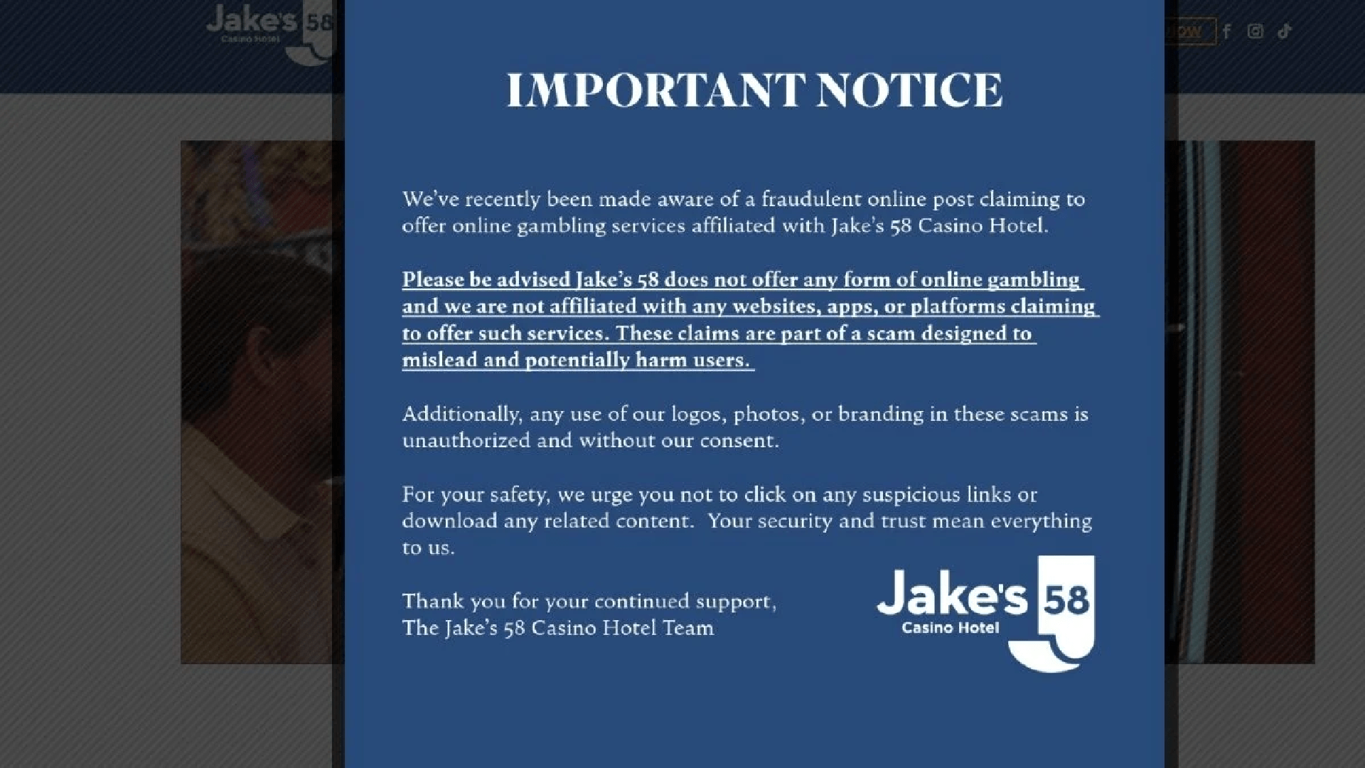 Casinos Where iGaming Isn’t Allowed Caution Public About Fraudulent Ads